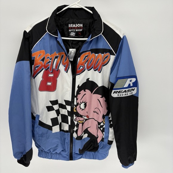 Betty Boop Jackets & Blazers - New With Tags Reason Betty Boop Racing Windbreaker Jacket Women Large 2024
